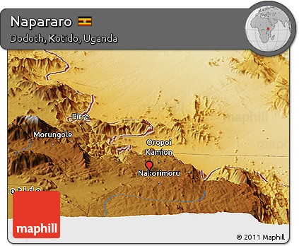 Physical Panoramic Map of Napararo