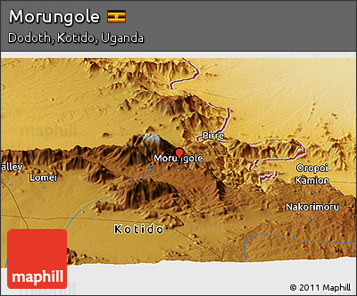 Physical Panoramic Map of Morungole