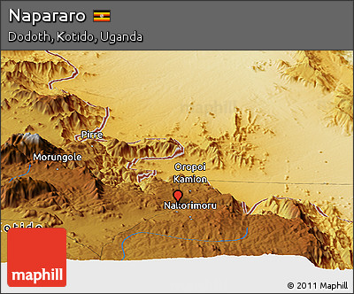 Physical Panoramic Map of Napararo
