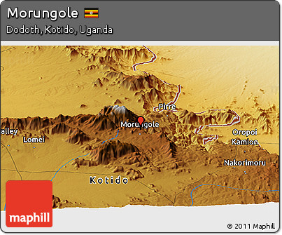 Physical Panoramic Map of Morungole