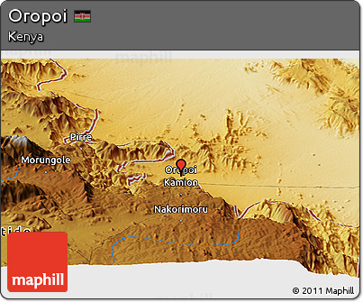 Physical Panoramic Map of Oropoi