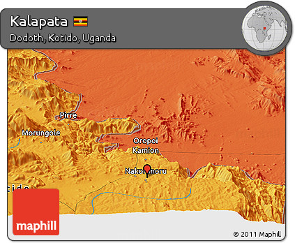 Political Panoramic Map of Kalapata