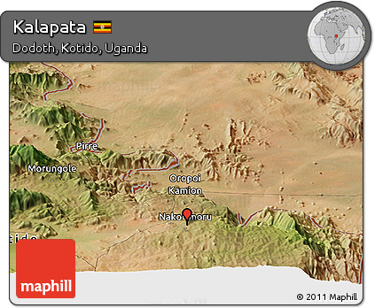 Satellite Panoramic Map of Kalapata