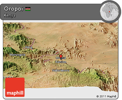 Satellite Panoramic Map of Oropoi