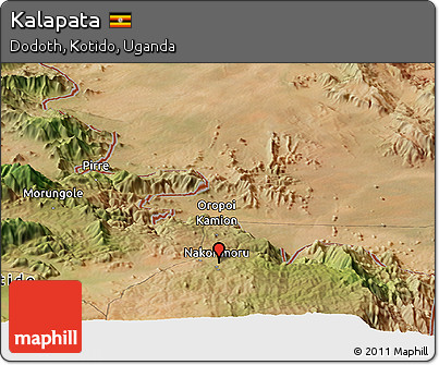 Satellite Panoramic Map of Kalapata