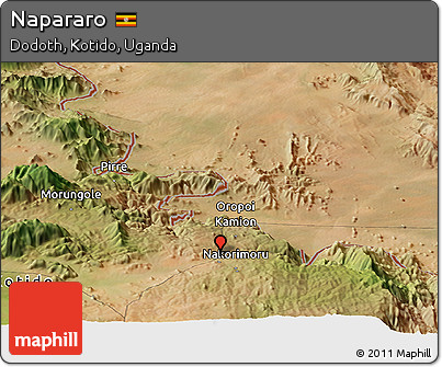 Satellite Panoramic Map of Napararo
