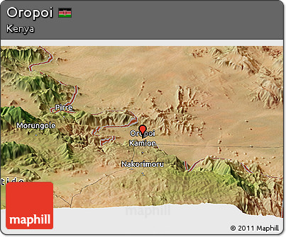 Satellite Panoramic Map of Oropoi