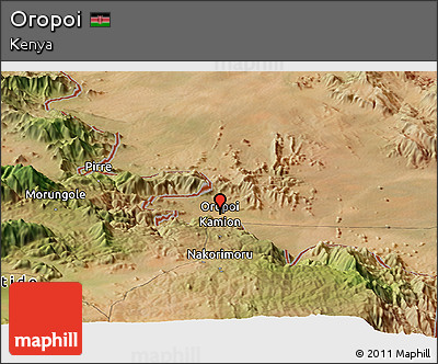 Satellite Panoramic Map of Oropoi