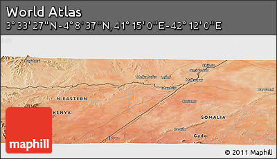 Satellite Panoramic Map of the Area around 3° 51' 2" N, 41° 43' 30" E