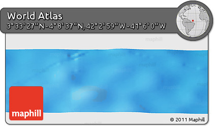 Physical Panoramic Map of the Area around 3° 51' 2" N, 41° 34' 30" W