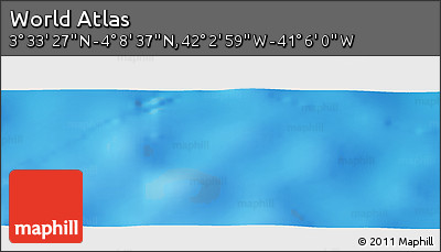 Physical Panoramic Map of the Area around 3° 51' 2" N, 41° 34' 30" W