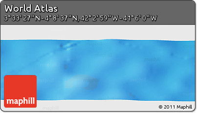 Physical Panoramic Map of the Area around 3° 51' 2" N, 41° 34' 30" W