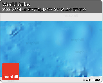 Physical 3D Map of the Area around 3° 51' 2" N, 42° 25' 29" W