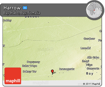 Physical Panoramic Map of Harrow