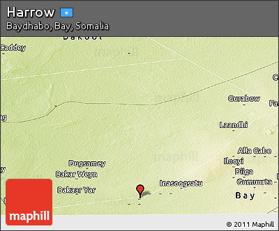 Physical Panoramic Map of Harrow