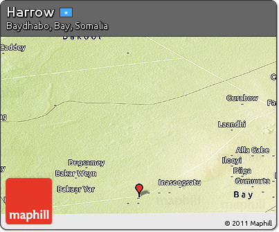 Physical Panoramic Map of Harrow