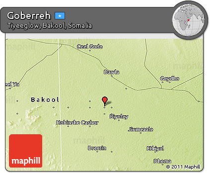Physical 3D Map of Goberreh