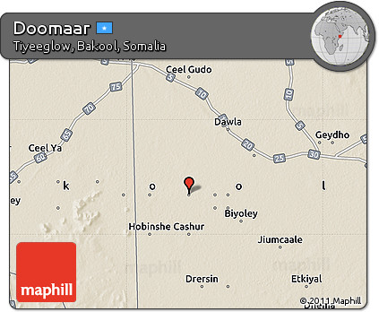 Shaded Relief Map of Doomaar