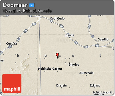 Shaded Relief Map of Doomaar