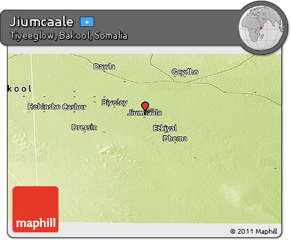 Physical Panoramic Map of Jiumcaale