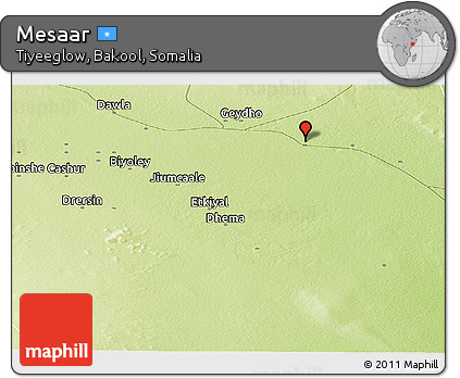 Physical Panoramic Map of Mesaar