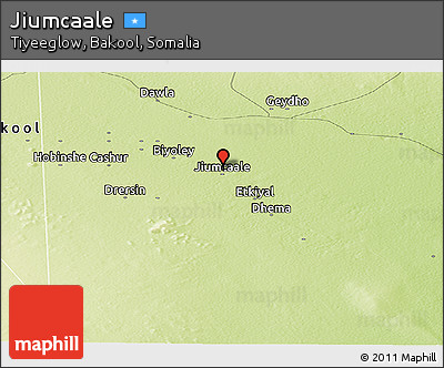 Physical Panoramic Map of Jiumcaale