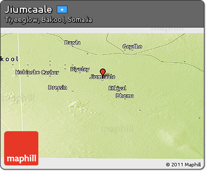Physical Panoramic Map of Jiumcaale