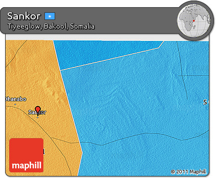 Political 3D Map of Sankor