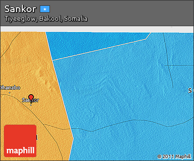 Political 3D Map of Sankor