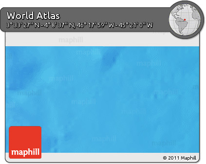 Physical 3D Map of the Area around 3° 51' 2" N, 45° 49' 30" W