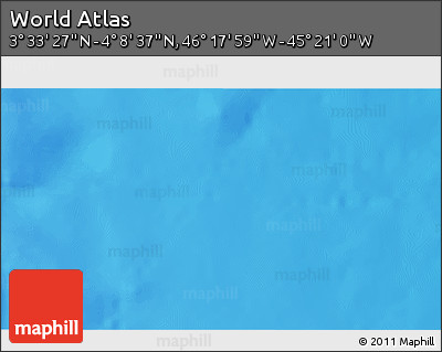 Physical 3D Map of the Area around 3° 51' 2" N, 45° 49' 30" W