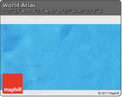 Physical 3D Map of the Area around 3° 51' 2" N, 45° 49' 30" W