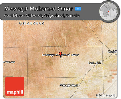 Satellite 3D Map of Messagit Mohamed Omar