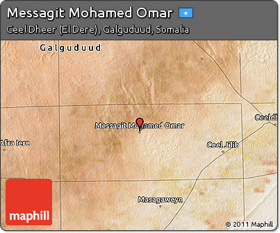 Satellite 3D Map of Messagit Mohamed Omar
