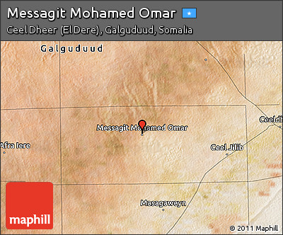 Satellite 3D Map of Messagit Mohamed Omar