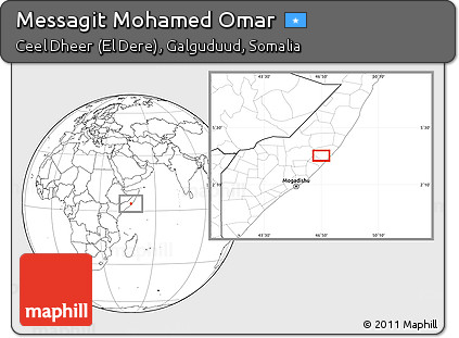 Blank Location Map of Messagit Mohamed Omar