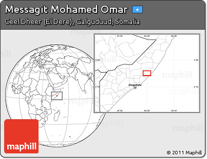 Blank Location Map of Messagit Mohamed Omar