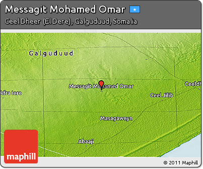 Physical Panoramic Map of Messagit Mohamed Omar