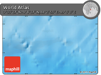 Physical Map of the Area around 3° 51' 2" N, 48° 31' 29" E