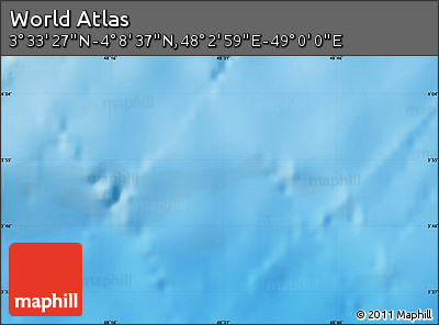 Physical Map of the Area around 3° 51' 2" N, 48° 31' 29" E