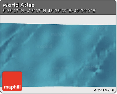 Satellite 3D Map of the Area around 3° 51' 2" N, 49° 22' 30" E