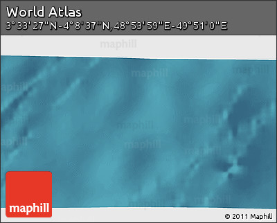 Satellite 3D Map of the Area around 3° 51' 2" N, 49° 22' 30" E