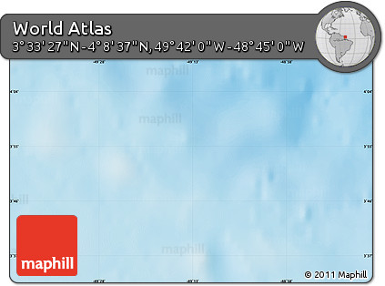 Physical Map of the Area around 3° 51' 2" N, 49° 13' 30" W