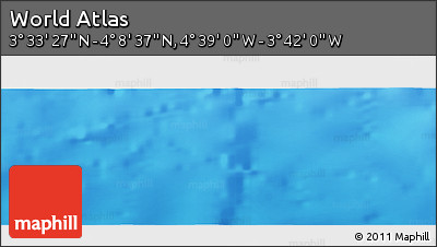 Shaded Relief Panoramic Map of the Area around 3° 51' 2" N, 4° 10' 30" W