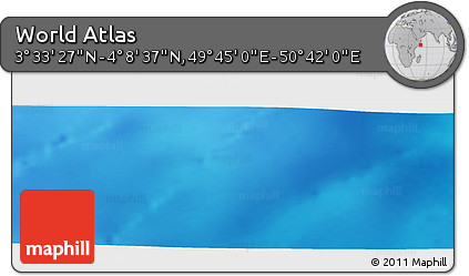 Physical Panoramic Map of the Area around 3° 51' 2" N, 50° 13' 30" E