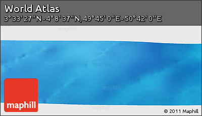 Physical Panoramic Map of the Area around 3° 51' 2" N, 50° 13' 30" E