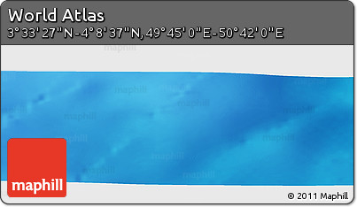Physical Panoramic Map of the Area around 3° 51' 2" N, 50° 13' 30" E