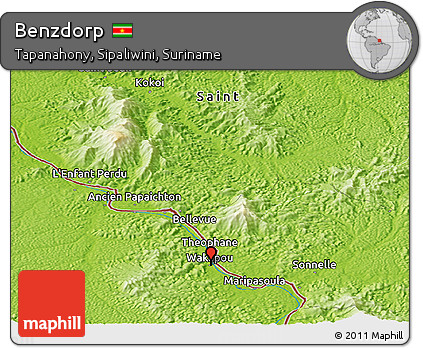 Physical Panoramic Map of Benzdorp