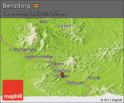 Physical Panoramic Map of Benzdorp
