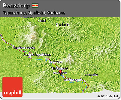Physical Panoramic Map of Benzdorp